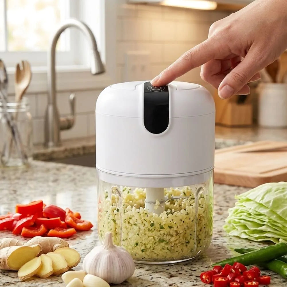 Mini Processador e Triturador de Alimentos - Prático e Eficiente